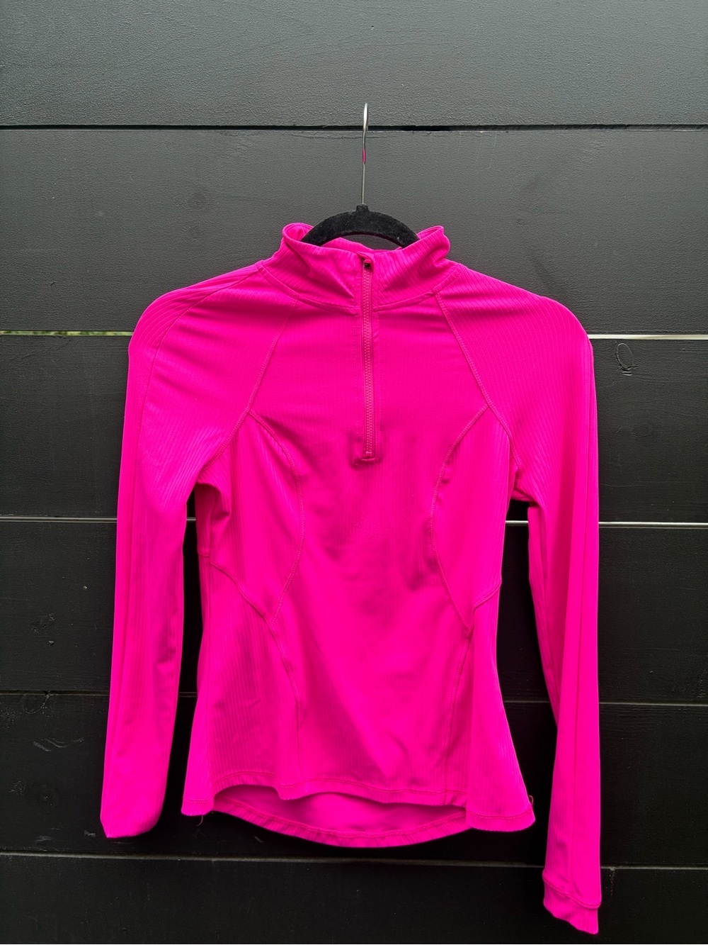 Spyder Active Hot Pink Ribbed Quarter Zip Pullover XS
